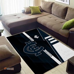 Carlton Blues Area Rug Modern Geometric Sports Graphic Style TS04