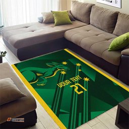 Australia Kangaroo Custom Area Rug Aussie National Color Sporty Pattern LT9