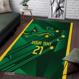 Australia Kangaroo Custom Area Rug Aussie National Color Sporty Pattern LT9