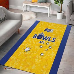 Australian ACT Lawn Bowls Area Rug Aussie Minimalist Style LT9