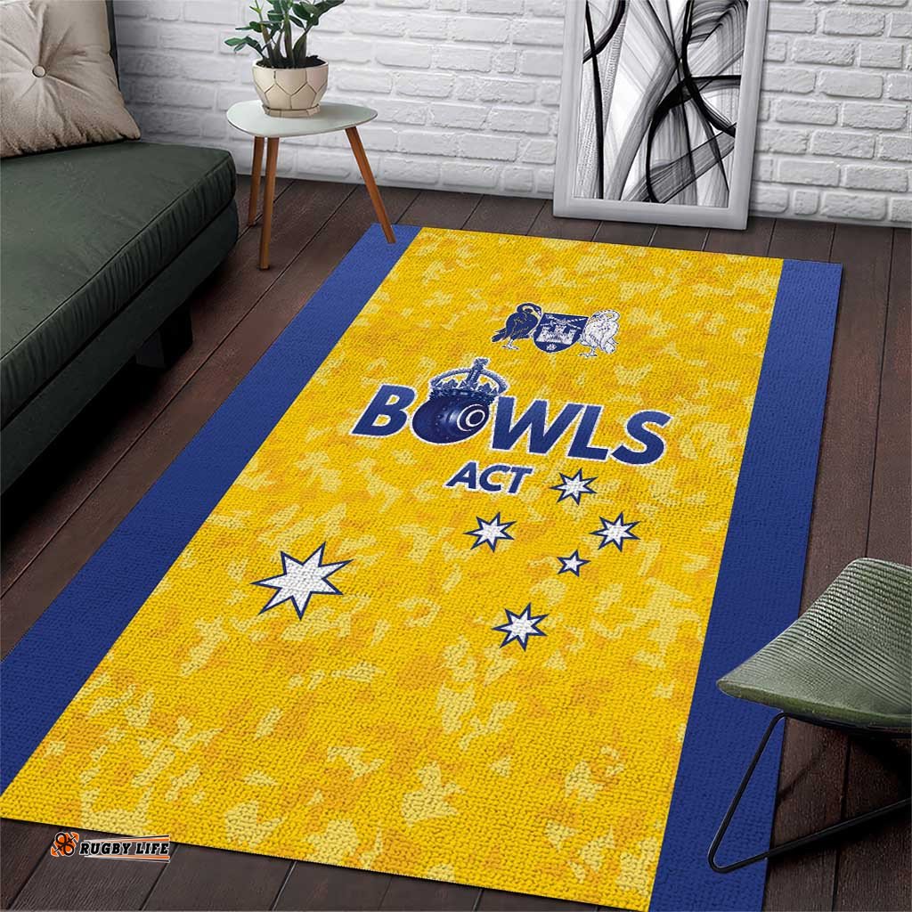Australian ACT Lawn Bowls Area Rug Aussie Minimalist Style LT9