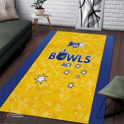 Australian ACT Lawn Bowls Area Rug Aussie Minimalist Style LT9