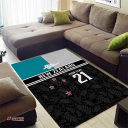 Custom NZ Cricket Pride Area Rug Silver Fern Fan Supporter Apparel LT9