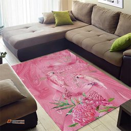 Australia Breast Cancer Awareness Area Rug Think Pink Cockatoos Ribbon LT14