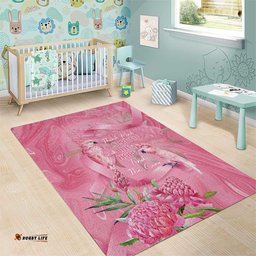Australia Breast Cancer Awareness Area Rug Think Pink Cockatoos Ribbon LT14