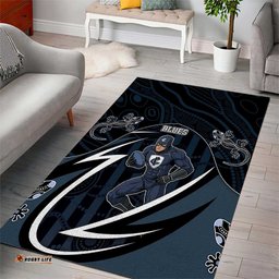 Carlton Navy Area Rug Captain With Aboriginal Art DT05