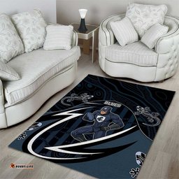 Carlton Navy Area Rug Captain With Aboriginal Art DT05