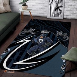 Carlton Navy Area Rug Captain With Aboriginal Art DT05