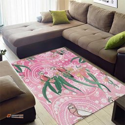 Australia Galah Aboriginal Area Rug Breast Cancer Awareness LT7