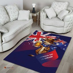 Australia Day Kangaroo Flag Area Rug Aussie Aussie Aussie Oi Oi Oi LT9