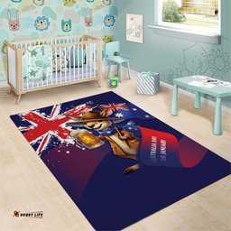 Australia Day Kangaroo Flag Area Rug Aussie Aussie Aussie Oi Oi Oi LT9