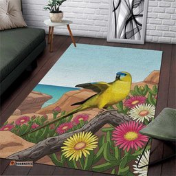 Australia Rock Parrot Area Rug Pigface Carpobrotus Rocky Island Vibes LT14