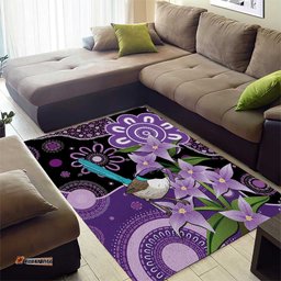 Australia Epilepsy Awareness Area Rug Purple-crowned Fairywren Boronia Aboriginal LT14