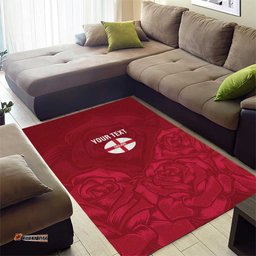 Custom England Rugby 2025 Area Rug Go Champions Red Rose LT14