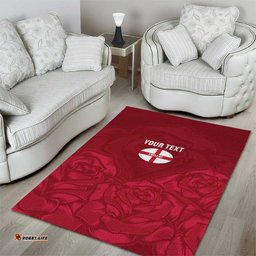 Custom England Rugby 2025 Area Rug Go Champions Red Rose LT14