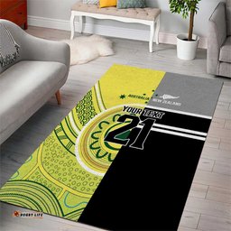 Custom Cricket AUNZ Spirit Area Rug Aussie New Zealand Retro Edition LT9