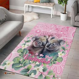 Australia Koala Valentine's Day Area Rug Koalified To Be Your Valentine LT14