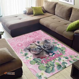 Australia Koala Valentine's Day Area Rug Koalified To Be Your Valentine LT14