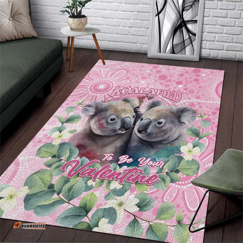 Australia Koala Valentine's Day Area Rug Koalified To Be Your Valentine LT14