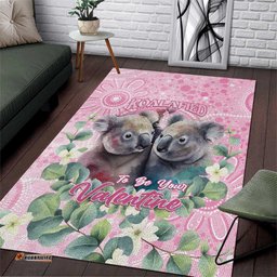 Australia Koala Valentine's Day Area Rug Koalified To Be Your Valentine LT14