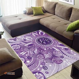 Australia Epilepsy Awareness Indigenous Area Rug Butterfly Aboriginal Art LT7