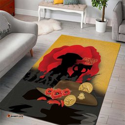Australia Two-up Pennies ANZAC Day Area Rug Slouch Hat Last Post With Poppy LT14