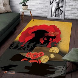 Australia Two-up Pennies ANZAC Day Area Rug Slouch Hat Last Post With Poppy LT14