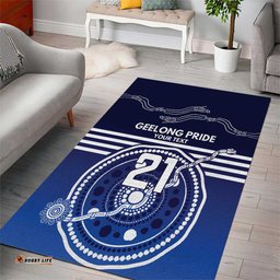 Custom Geelong Pride Area Rug On the Road to Glory Indigenous Aboriginal LT9