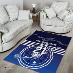 Custom Geelong Pride Area Rug On the Road to Glory Indigenous Aboriginal LT9