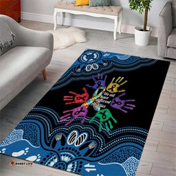 Autism Awareness Australia Indigenous Area Rug We All Have Different Abilities LT14