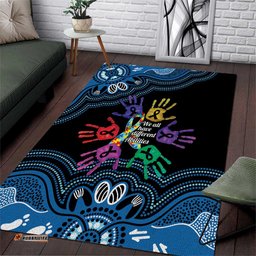 Autism Awareness Australia Indigenous Area Rug We All Have Different Abilities LT14