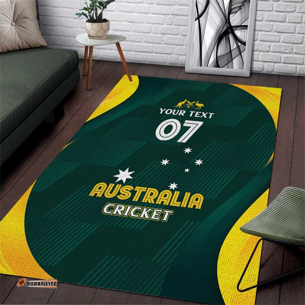 Australia Cricket Custom Area Rug GO Aussie - Modern Motif LT7
