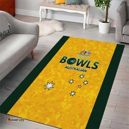 Australian Lawn Bowls Area Rug Aussie Minimalist Style LT9