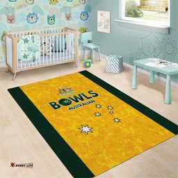 Australian Lawn Bowls Area Rug Aussie Minimalist Style LT9