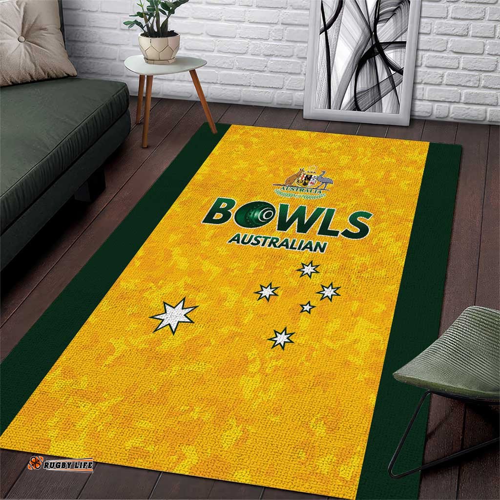 Australian Lawn Bowls Area Rug Aussie Minimalist Style LT9