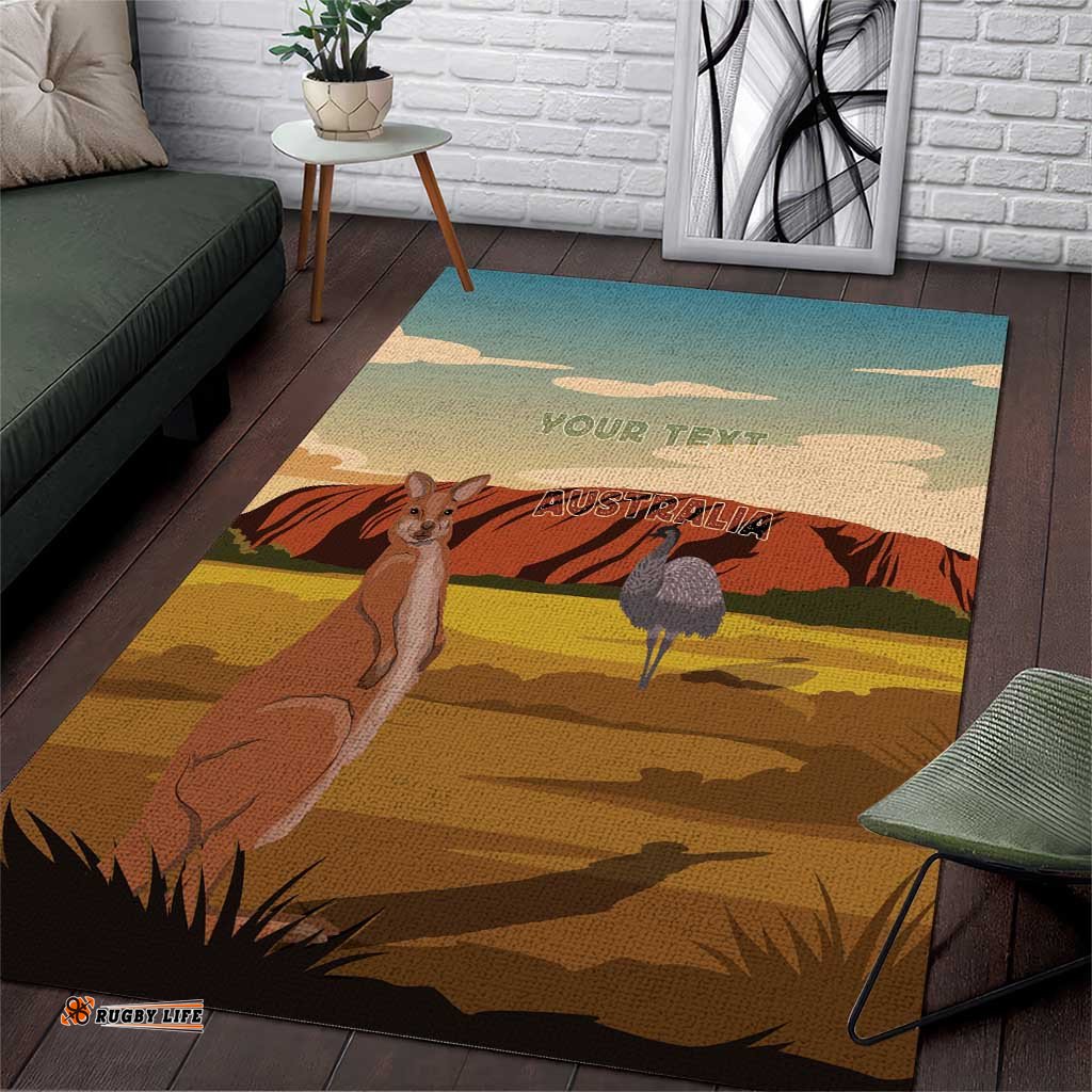Australia Personalized Area Rug Uluru Scenery LT7