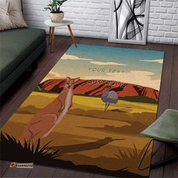Australia Personalized Area Rug Uluru Scenery LT7
