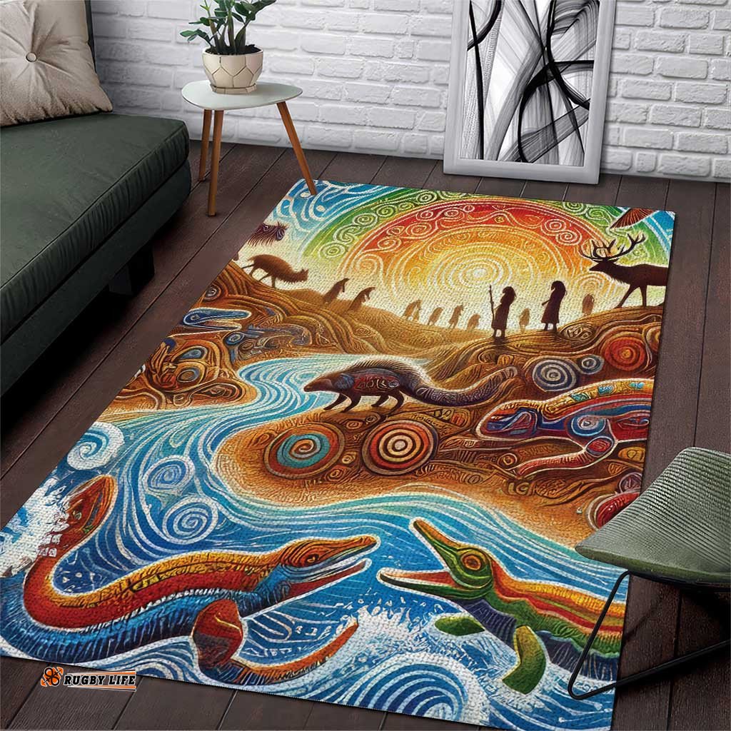 Aboriginal Dreamtime Animals Stories Area Rug LT9