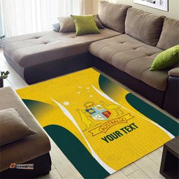 Custom Australia Cricket Area Rug Go Champions Aussie LT14