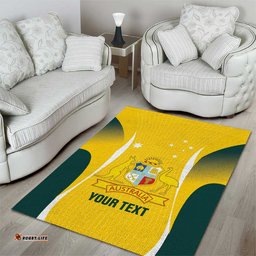 Custom Australia Cricket Area Rug Go Champions Aussie LT14