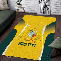 Custom Australia Cricket Area Rug Go Champions Aussie LT14