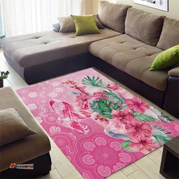 Australia Cockatoos Breast Cancer Area Rug Faith Hope Love LT05