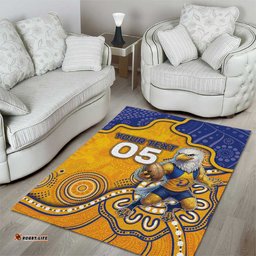 Custom Eagles Football Area Rug Aboriginal Dot Art Pattern DT05