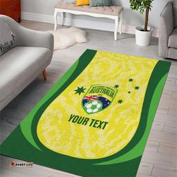 Australia Football Custom Area Rug Go Socceroos Grunge Sporty Style LT14
