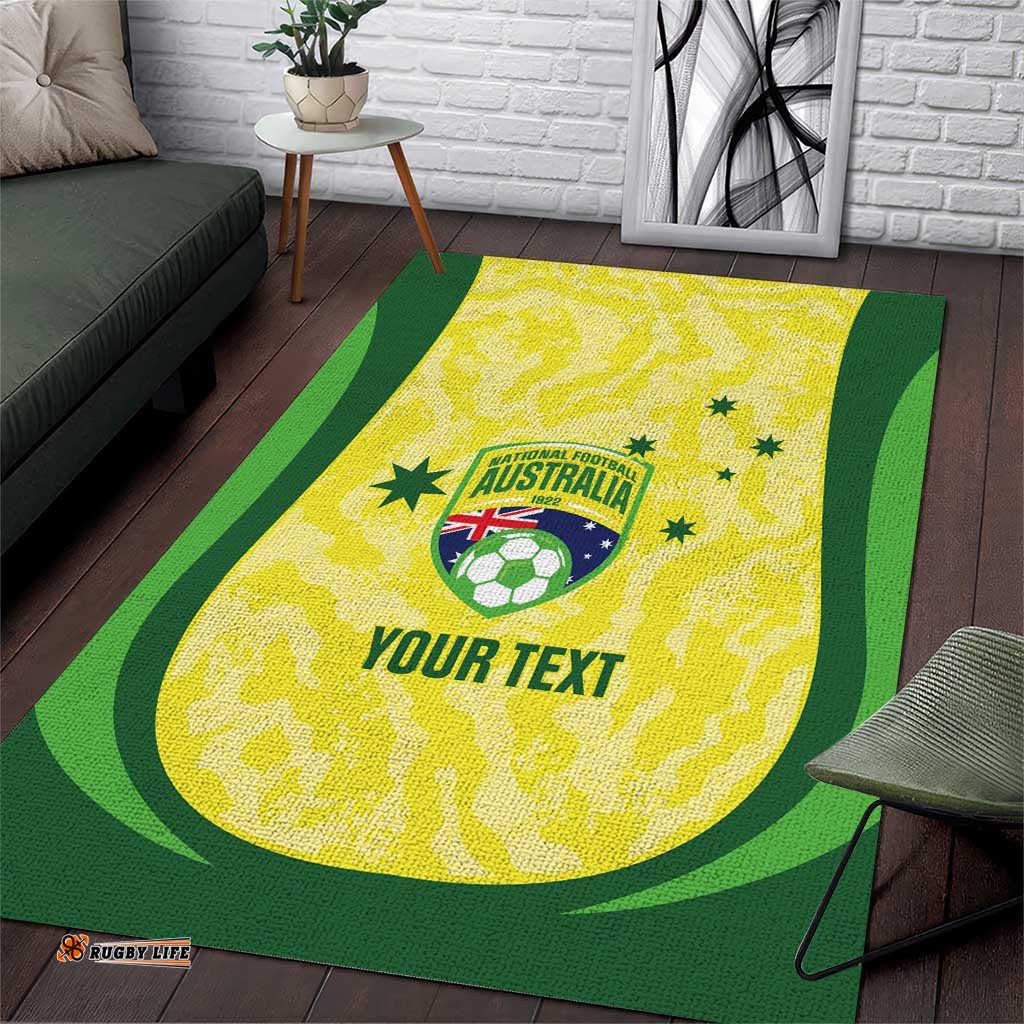 Australia Football Custom Area Rug Go Socceroos Grunge Sporty Style LT14