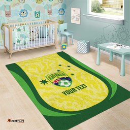 Australia Football Custom Area Rug Go Socceroos Grunge Sporty Style LT14