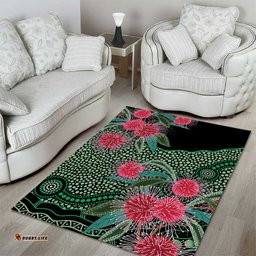 Australia Hakea Area Rug Aussie Native Flowers Indigenous Art LT14