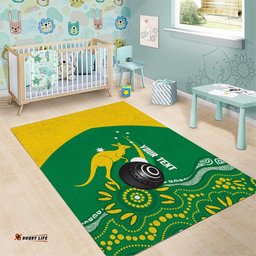 Custom Bowls Australia Area Rug Aussie Kangaroo Aboriginal Art LT14