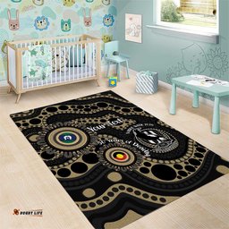 Collingwood NAIDOC Week 2026 Personalised Area Rug 50 Years of Deadly Aboriginal Art LT14