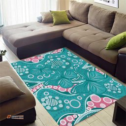 Australia Hereditary Cancer Awareness Area Rug Aboriginal Butterflies LT7